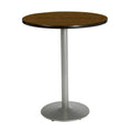 Dark Mahogany 30in Bistro Table with Round Silver Base K9805
