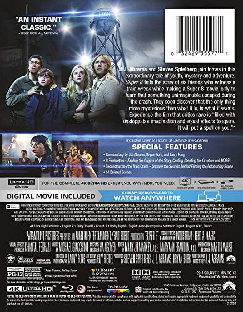 Super 8 (4K Ultra HD + Digital Copy) (Steelbook) V3709