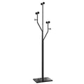 Black Metal Coat Rack Stand with Marble Base E691608