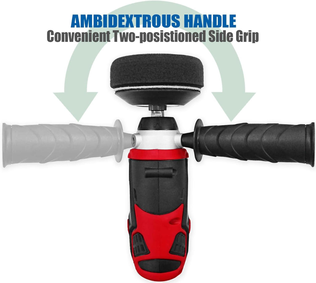 12V Cordless 3" Mini Polisher Tool Set with 2 Li-ion Batteries, Charger, and Accessory Kit S33294