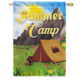 Camping House Flag 28 x 40 Inch Double Sided Outdoor Decorative Flag D1136