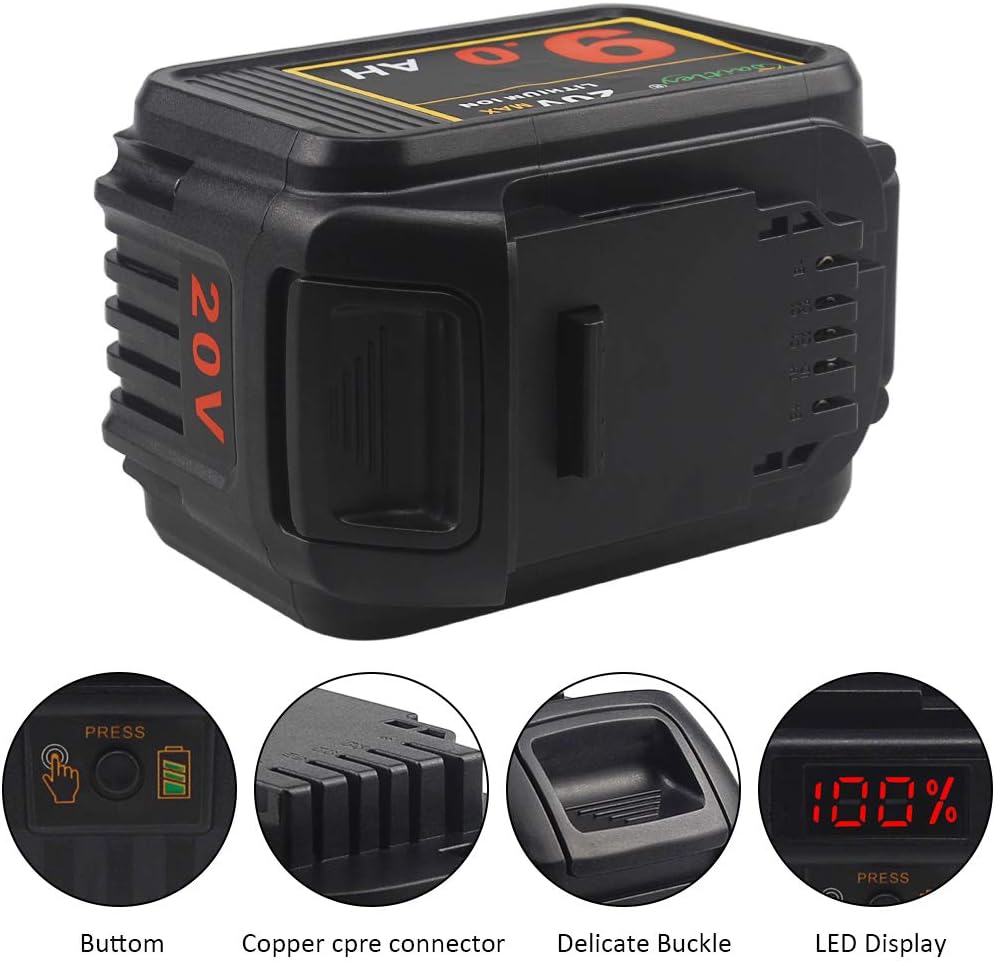 20V MAX 9.0Ah Lithium Ion Battery Pack of 2 Z13167