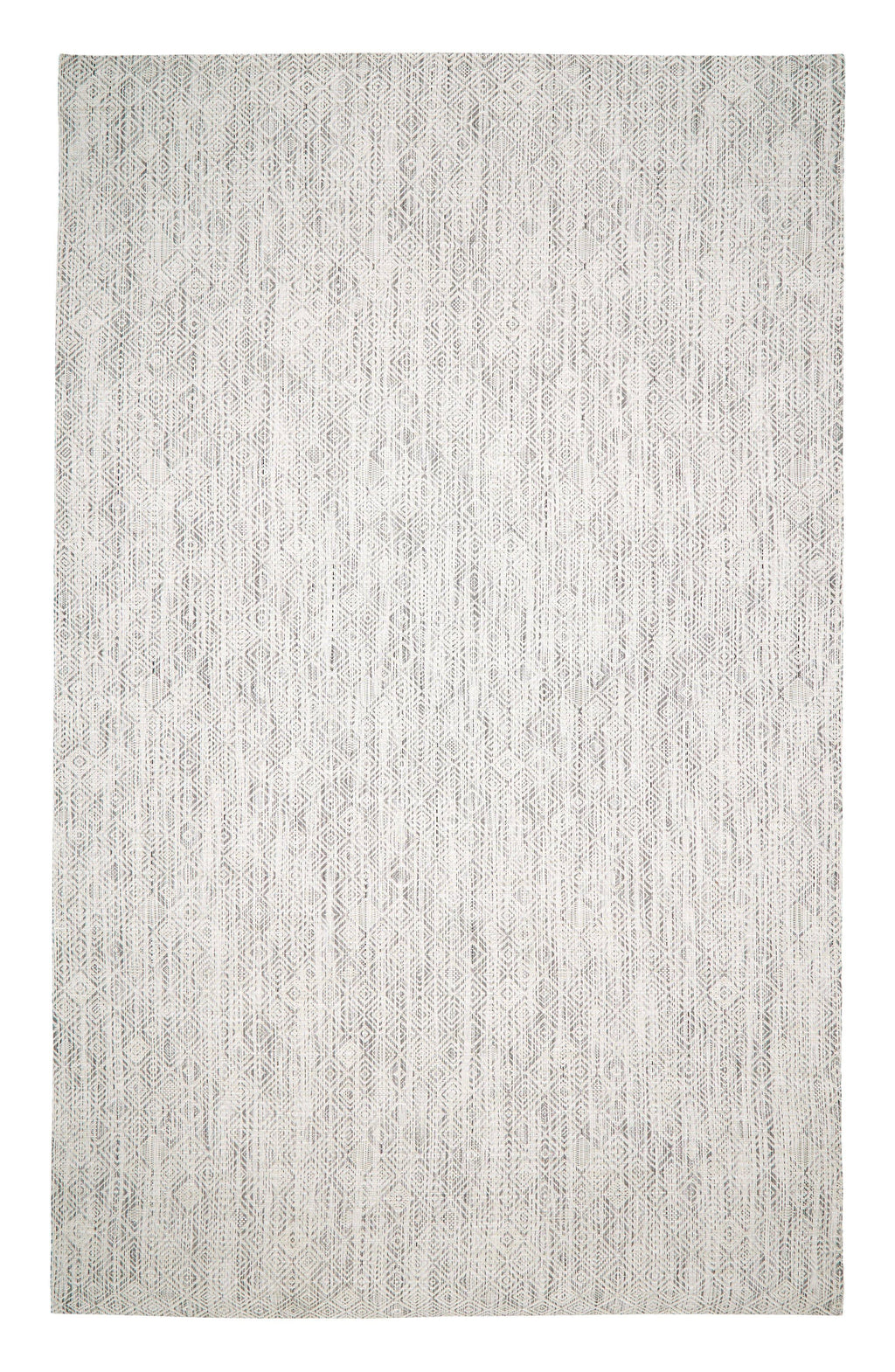 White/Black Large Woven Floor Mat C254423