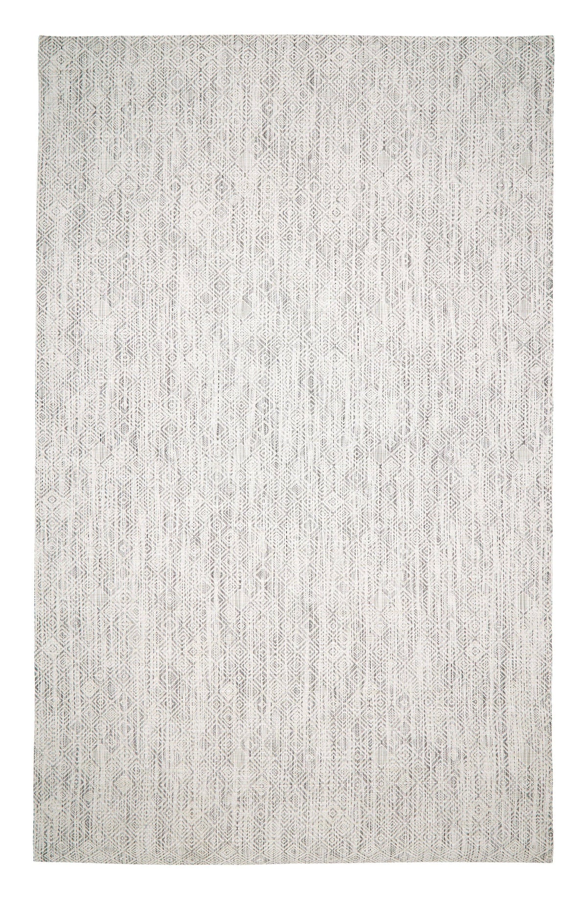 White/Black Large Woven Floor Mat C254423