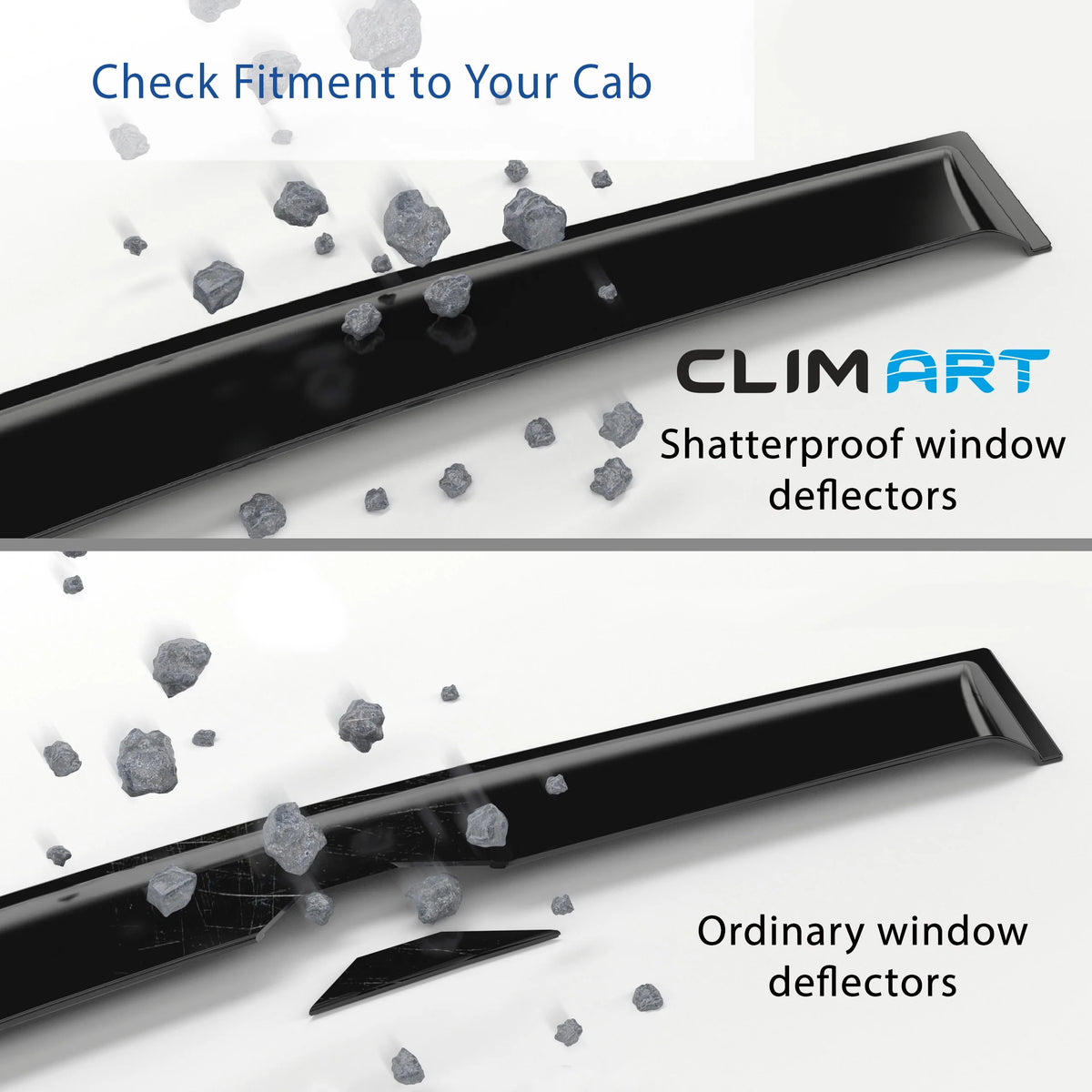 4pcs Tape-on Window Deflectors for Chevrolet Silverado/GMC Sierra 2007-2013 Extended Cab L875694
