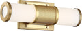 Brushed Brass LED Vanity with Frosted Lens O67536