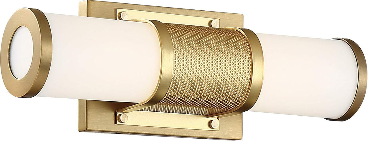 Brushed Brass LED Vanity with Frosted Lens O67536