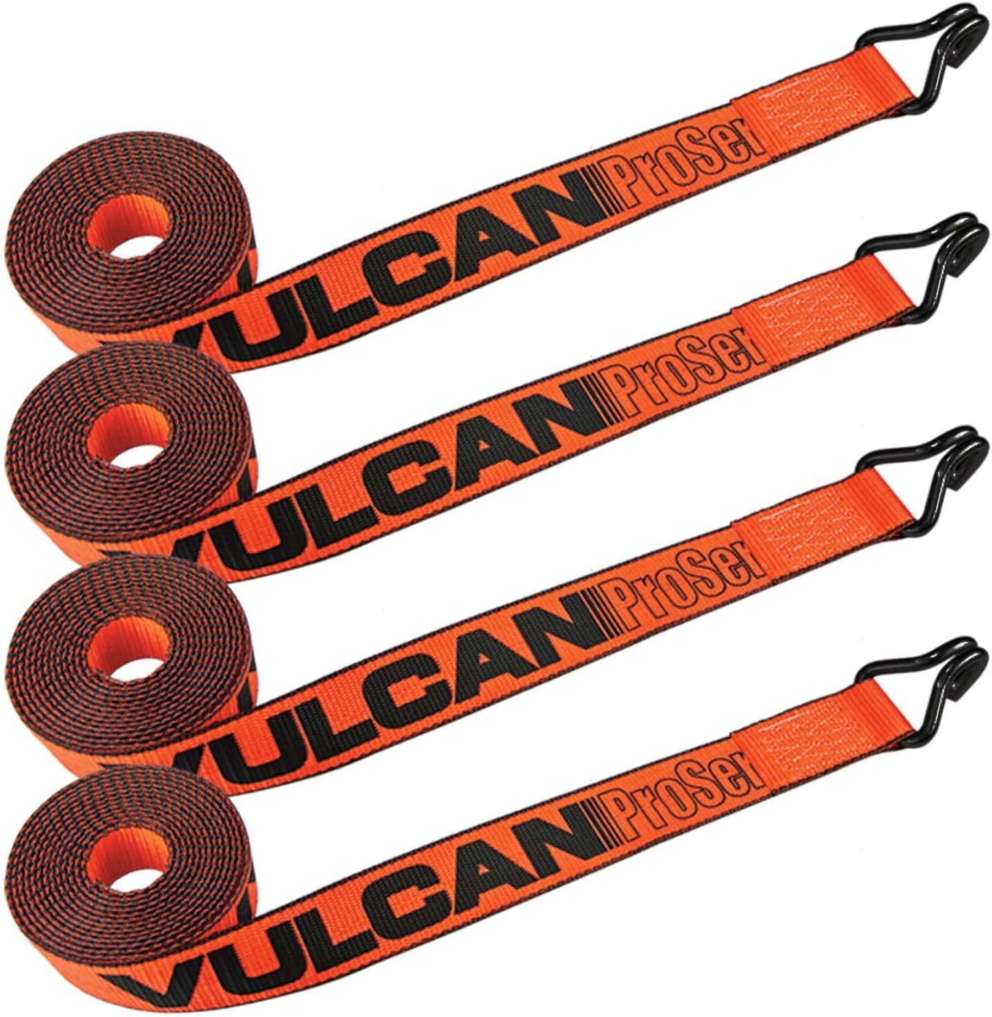 2 Inch x 30 Foot Winch Strap with Wire Hook, 4 Pack R4536
