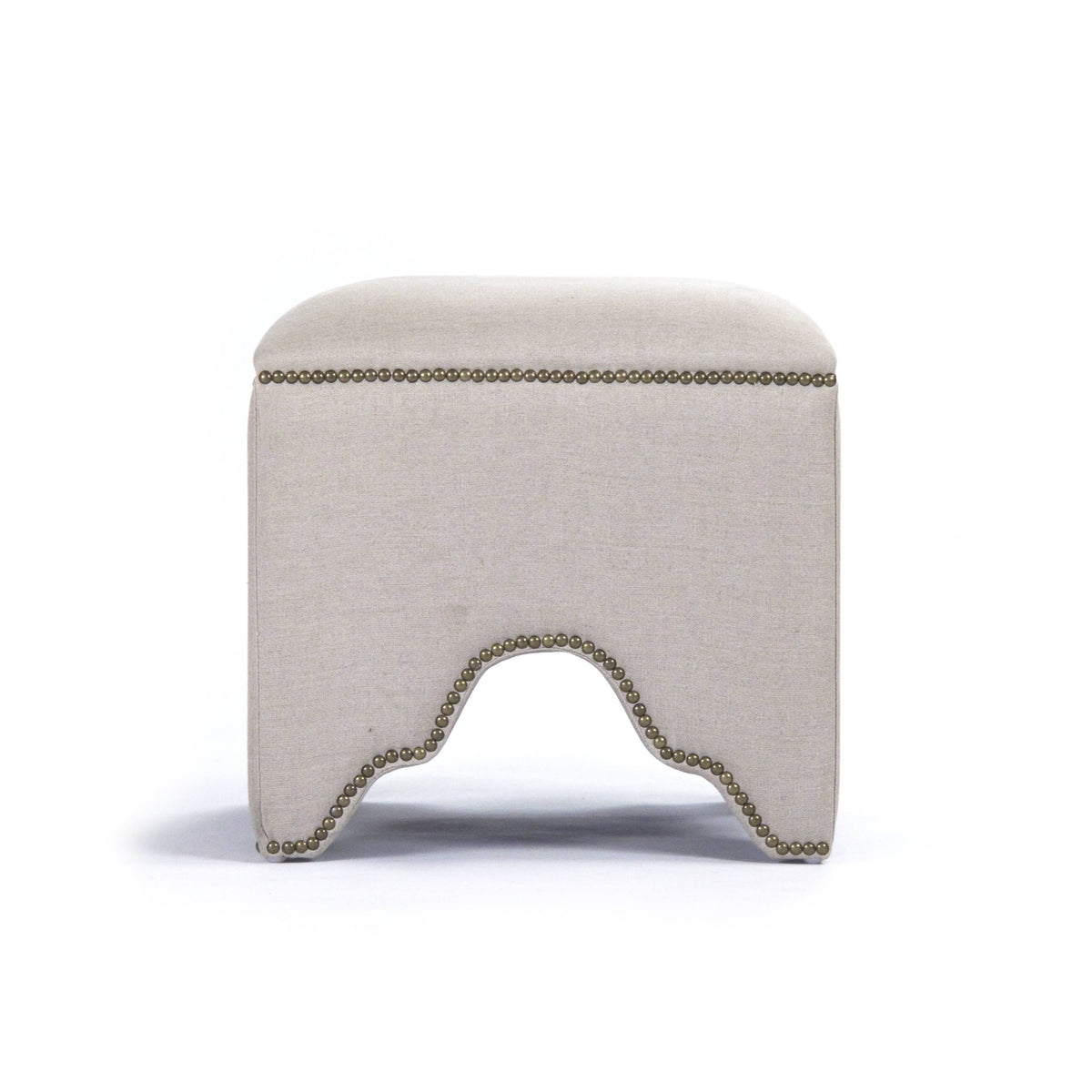 Cubic Stool Natural Linen W586038