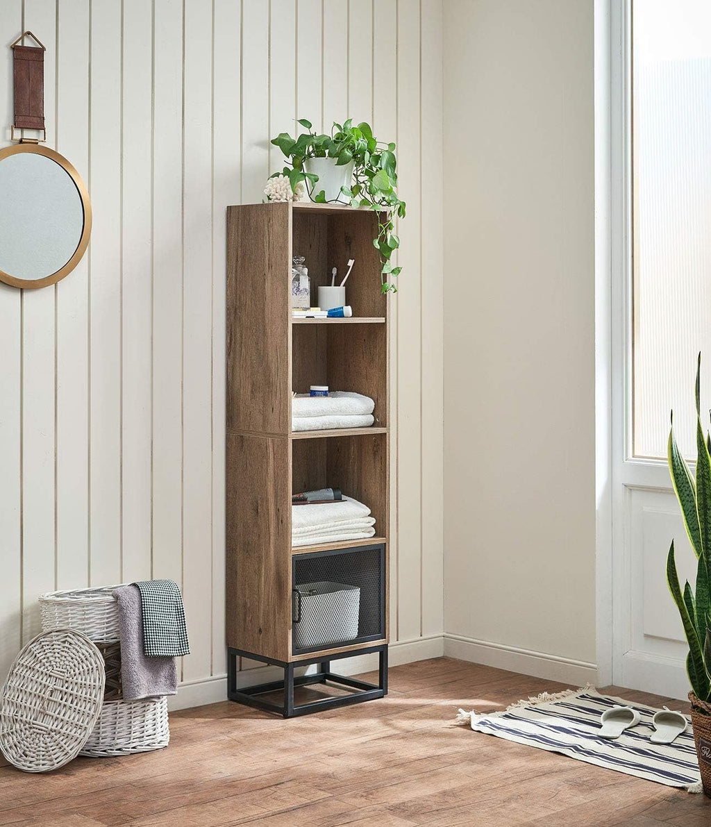 Industrial Bookcase with Drawers V669