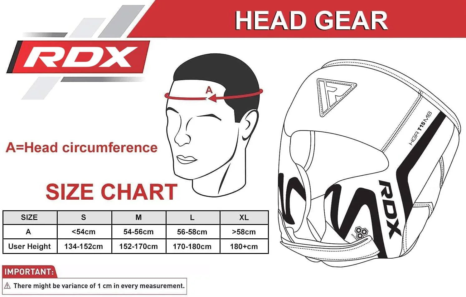 Black Padded Boxing Headgear V17632