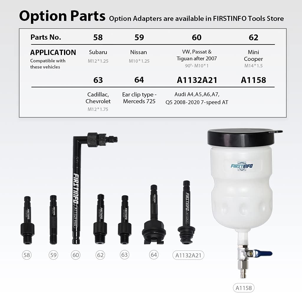 10 Liter ATF Dispenser Kit with 14 Pieces Transmission Filling Adapters A4885