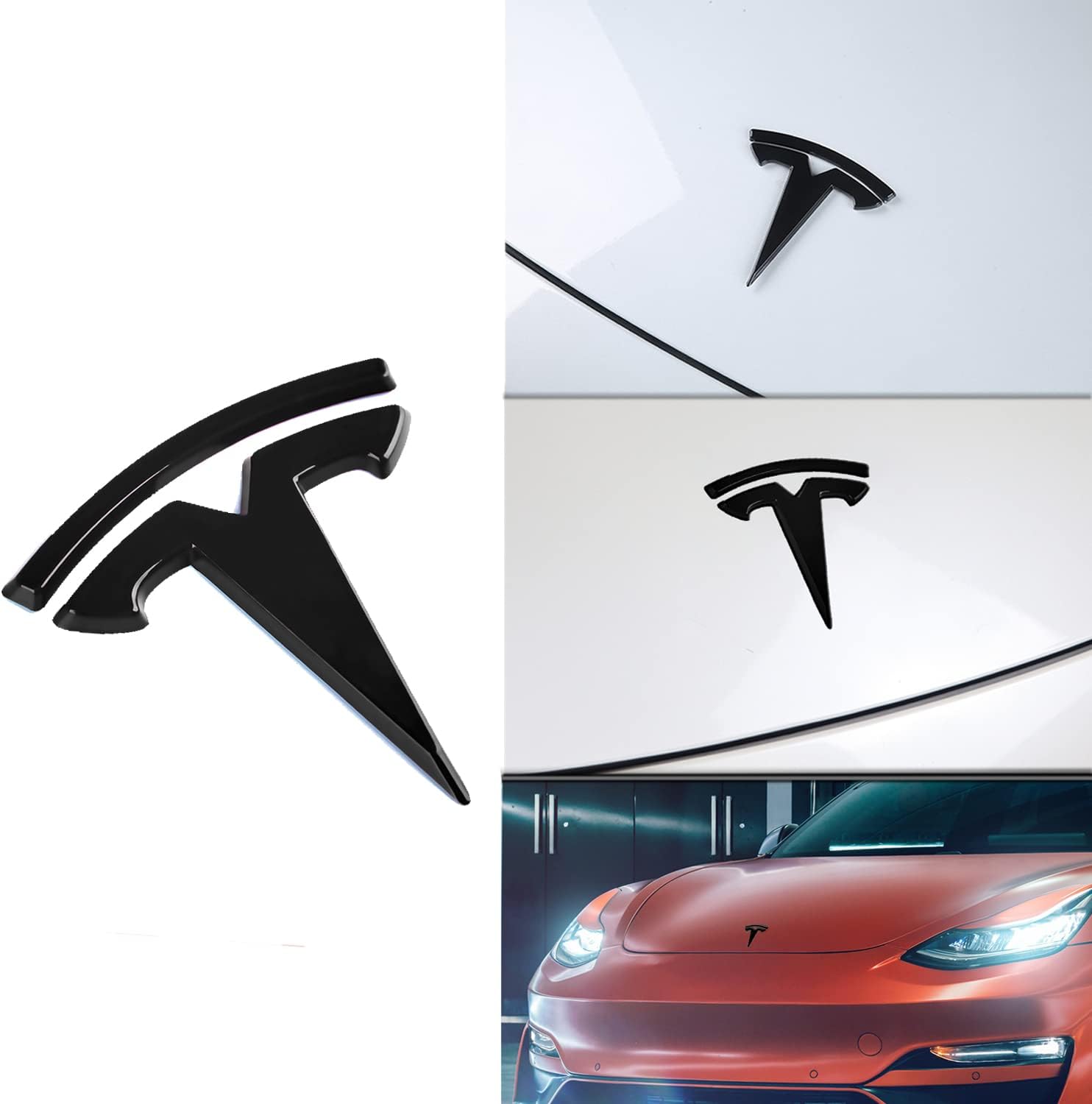 3D Car Rear Trunk Emblem Sticker (Dual Motor) Q8676