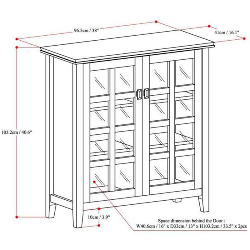 Solid Wood Storage Cabinet in Black V108709
