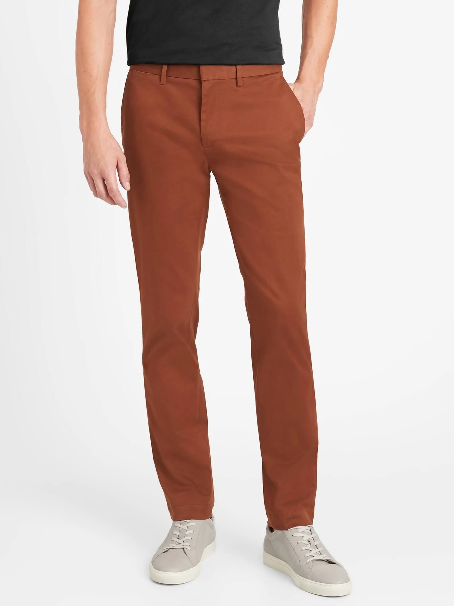 Rust Brown Skinny Chino Pant Size 32W 36L Q1960