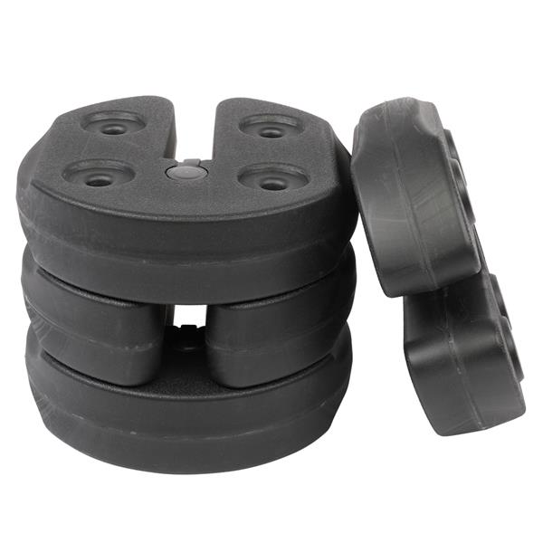 4pcs Tent Shade Canopy Water Fillable Weight Plates Black Q895