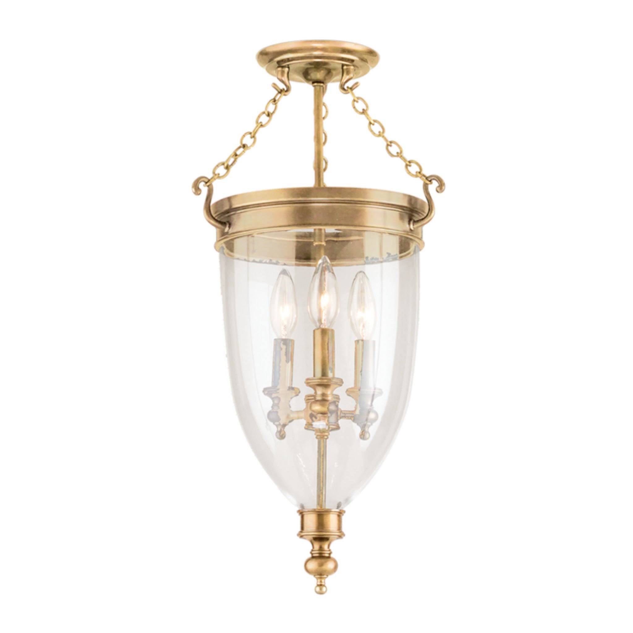 3 Light Semi Flush S596