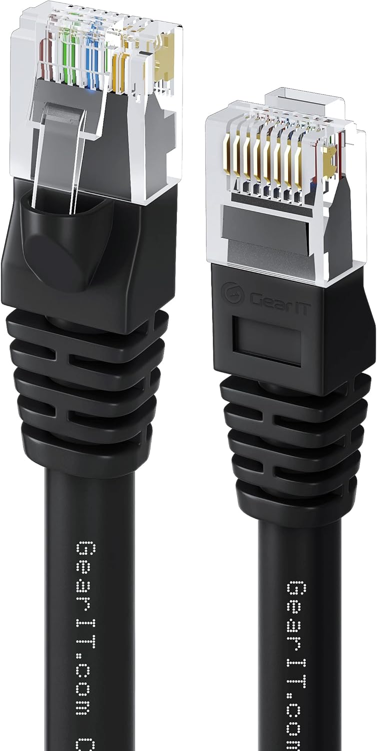 Cat 6 Ethernet Cable 100 ft (5-Pack) Black R418349