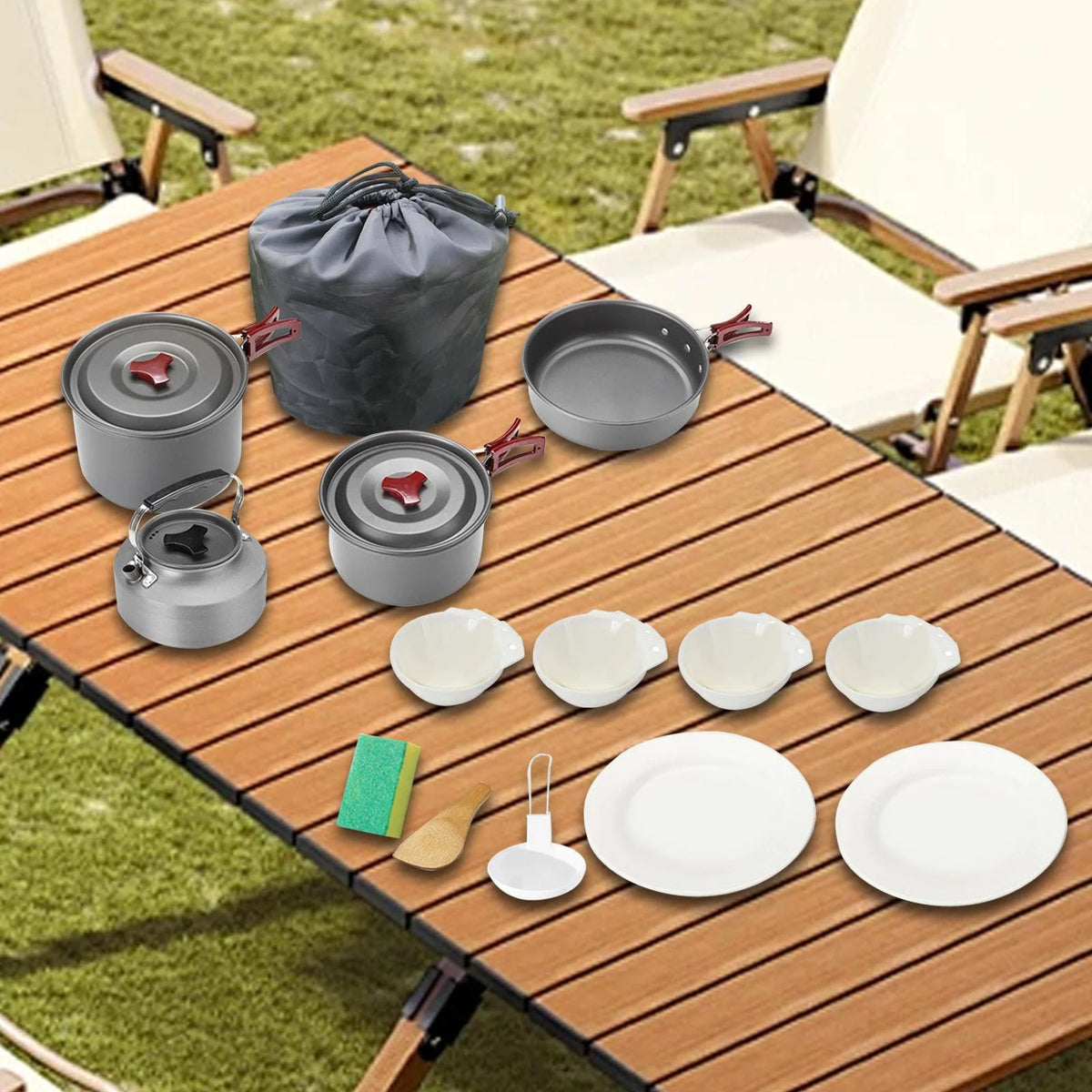 Camping Cookware Non Stick for Campfire N3789