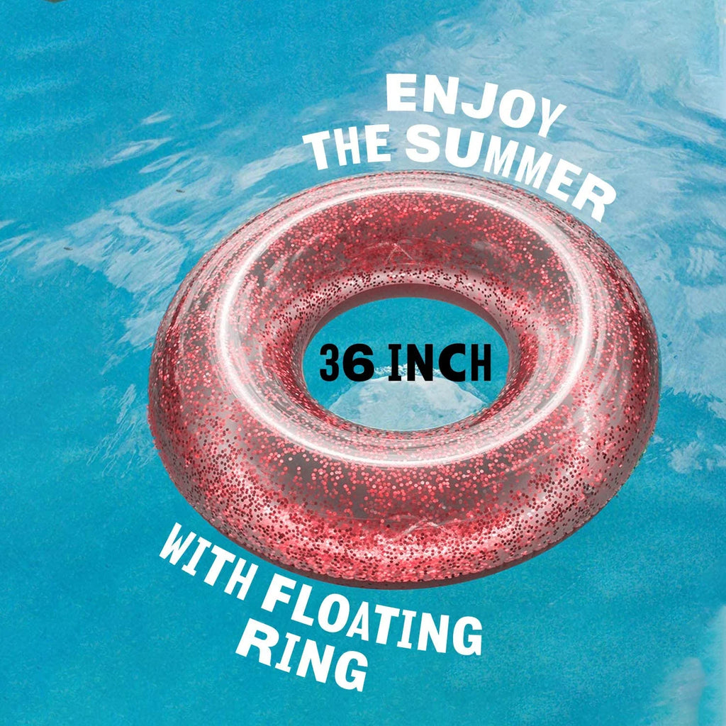 Rose Gold Inflatable Pool Floats Rings, 36 Inch A5192