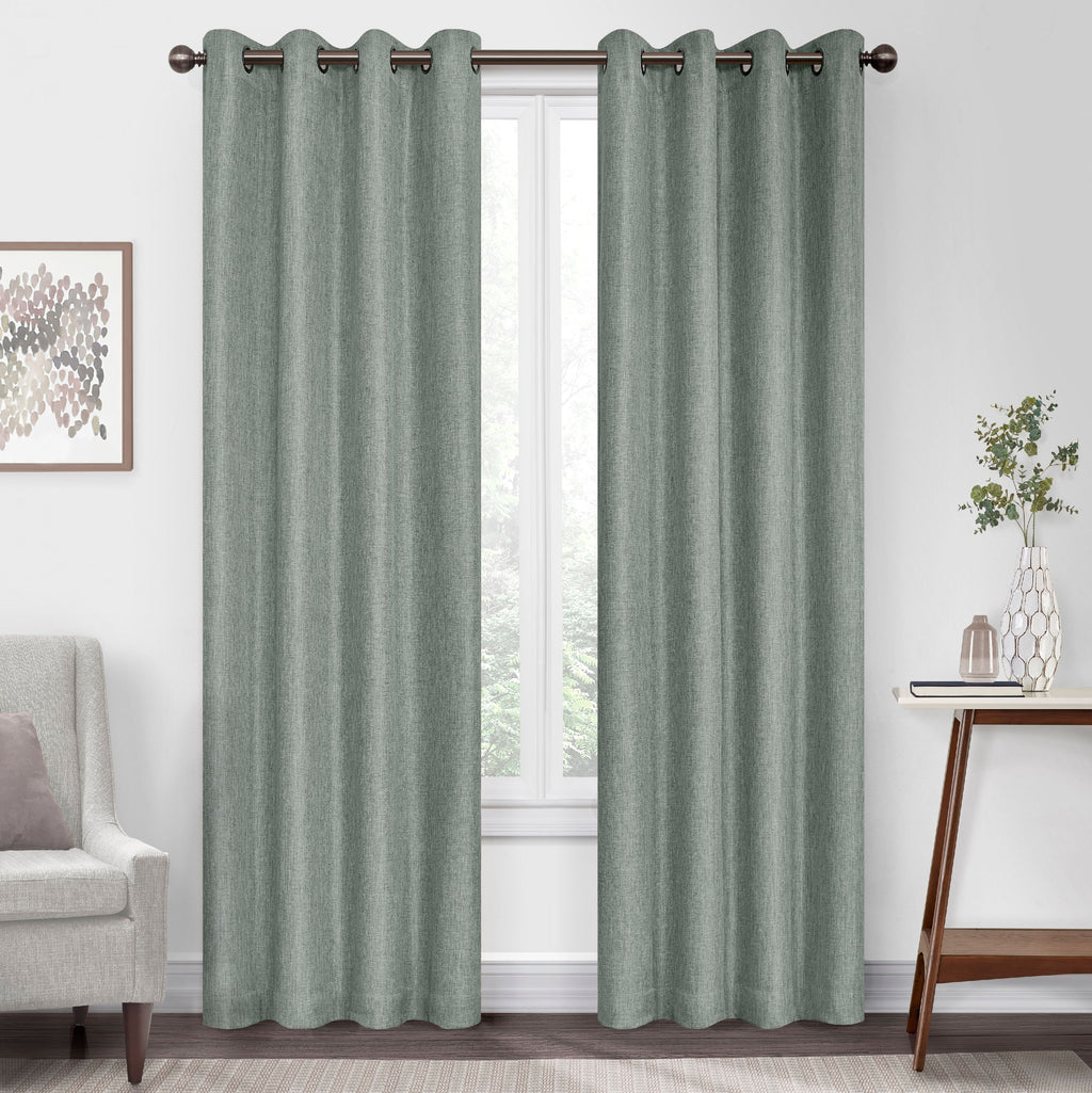 Celadon 50 x 95 Blackout Grommet Top Window Panel Y406394