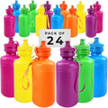144 Pack Reusable Water Bottles, 7.5 Inch, 18 Ounces, Neon Color H968170