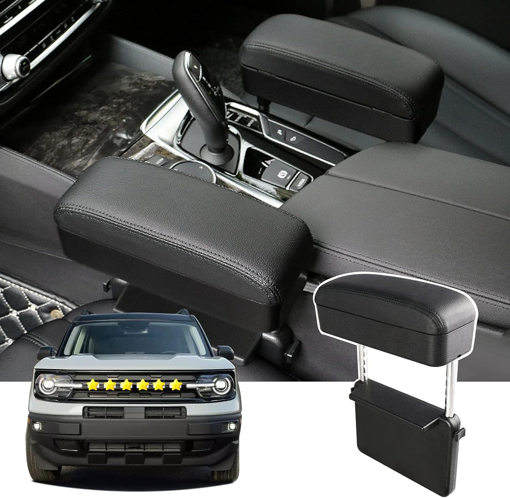 White Adjustable Height Armrest Pad for Cars B447058