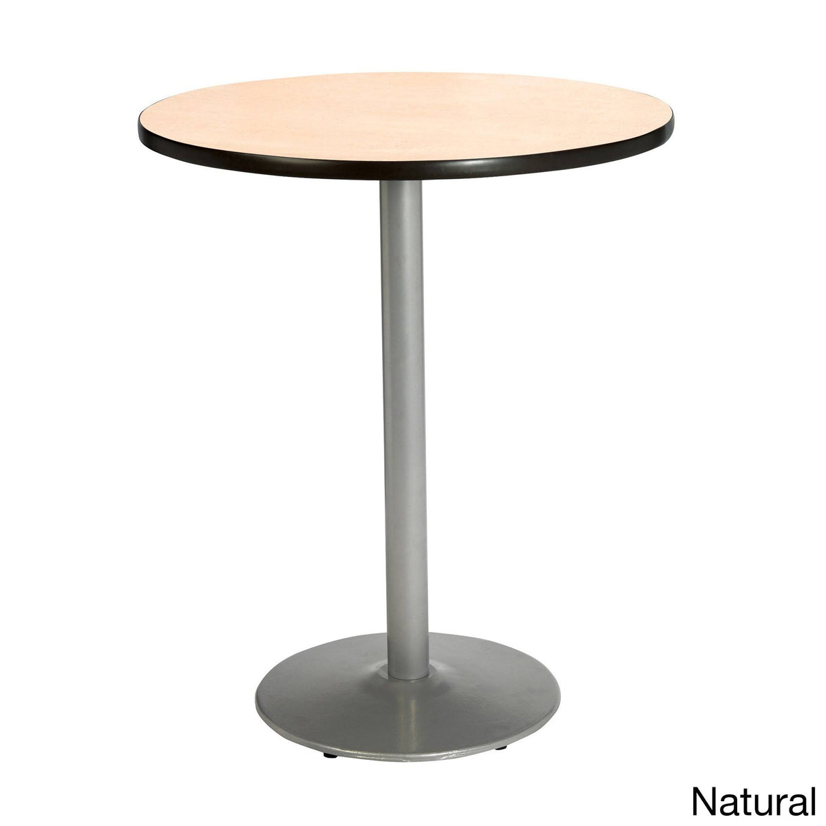 Dark Mahogany 30in Bistro Table with Round Silver Base K9805