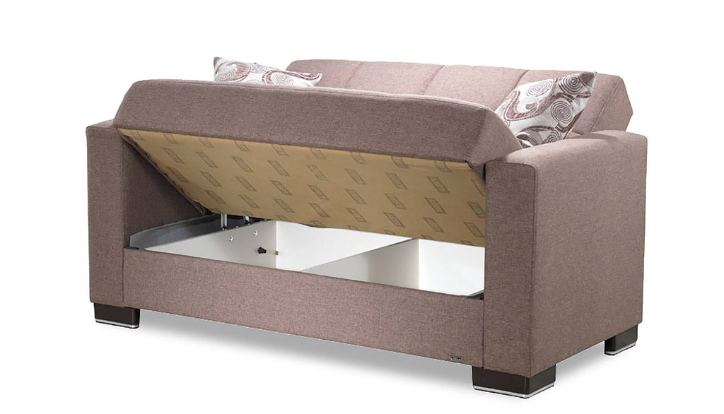 Brown Chenille Polyester Loveseat G741150