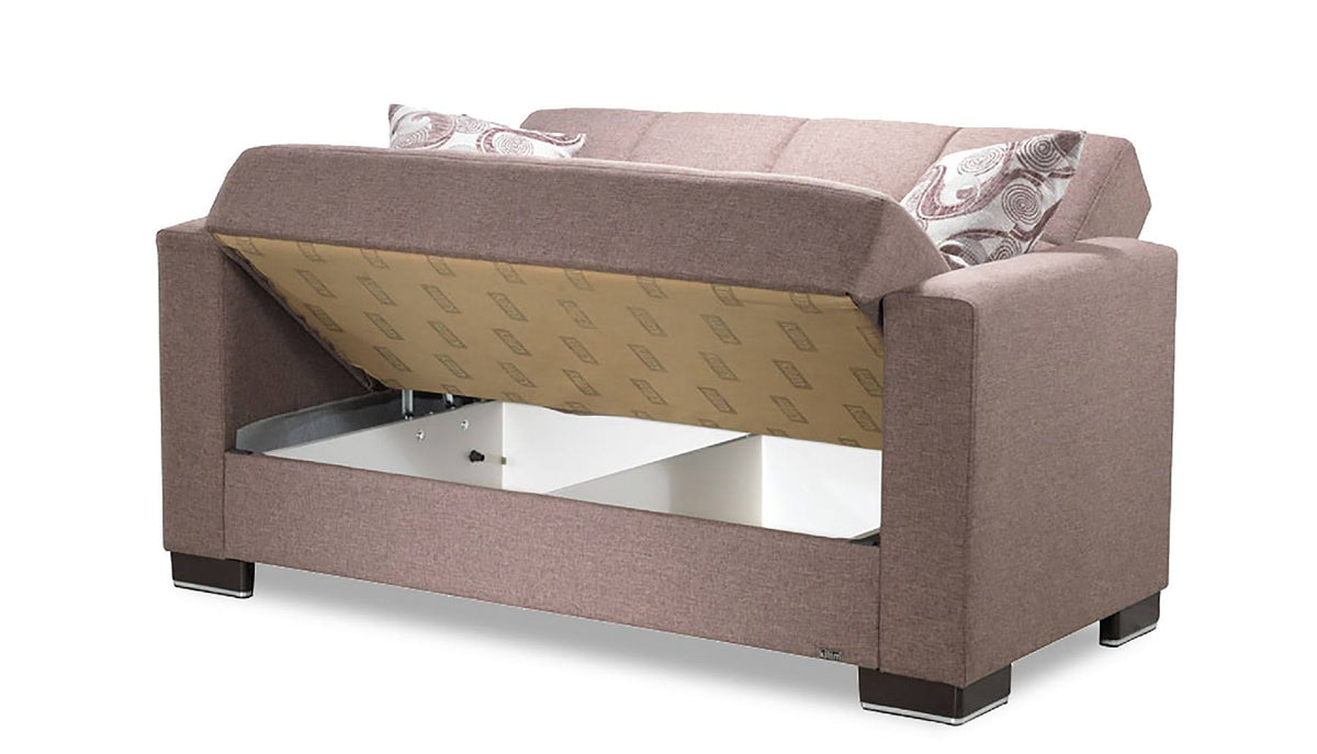 Brown Chenille Polyester Loveseat G741150