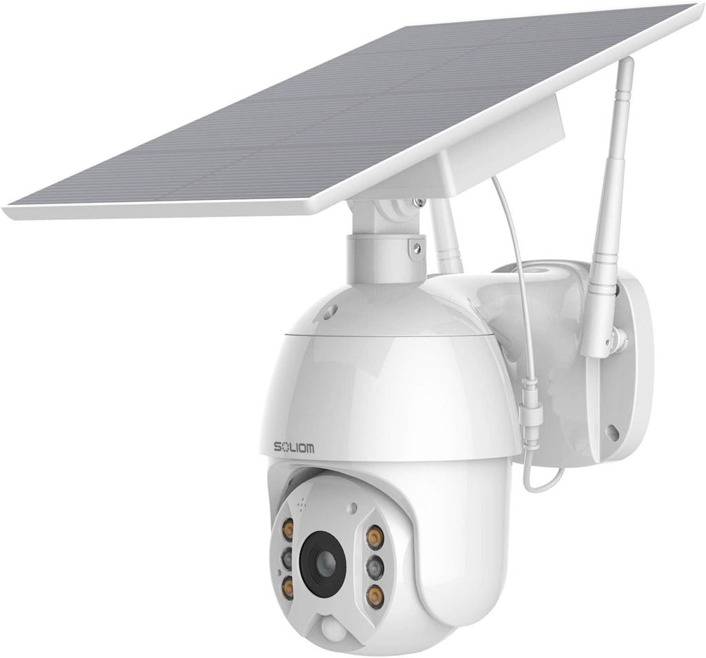 Wireless WiFi Solar Battery Powered Outdoor Security Camera with 360° View and Color Night Vision P106302