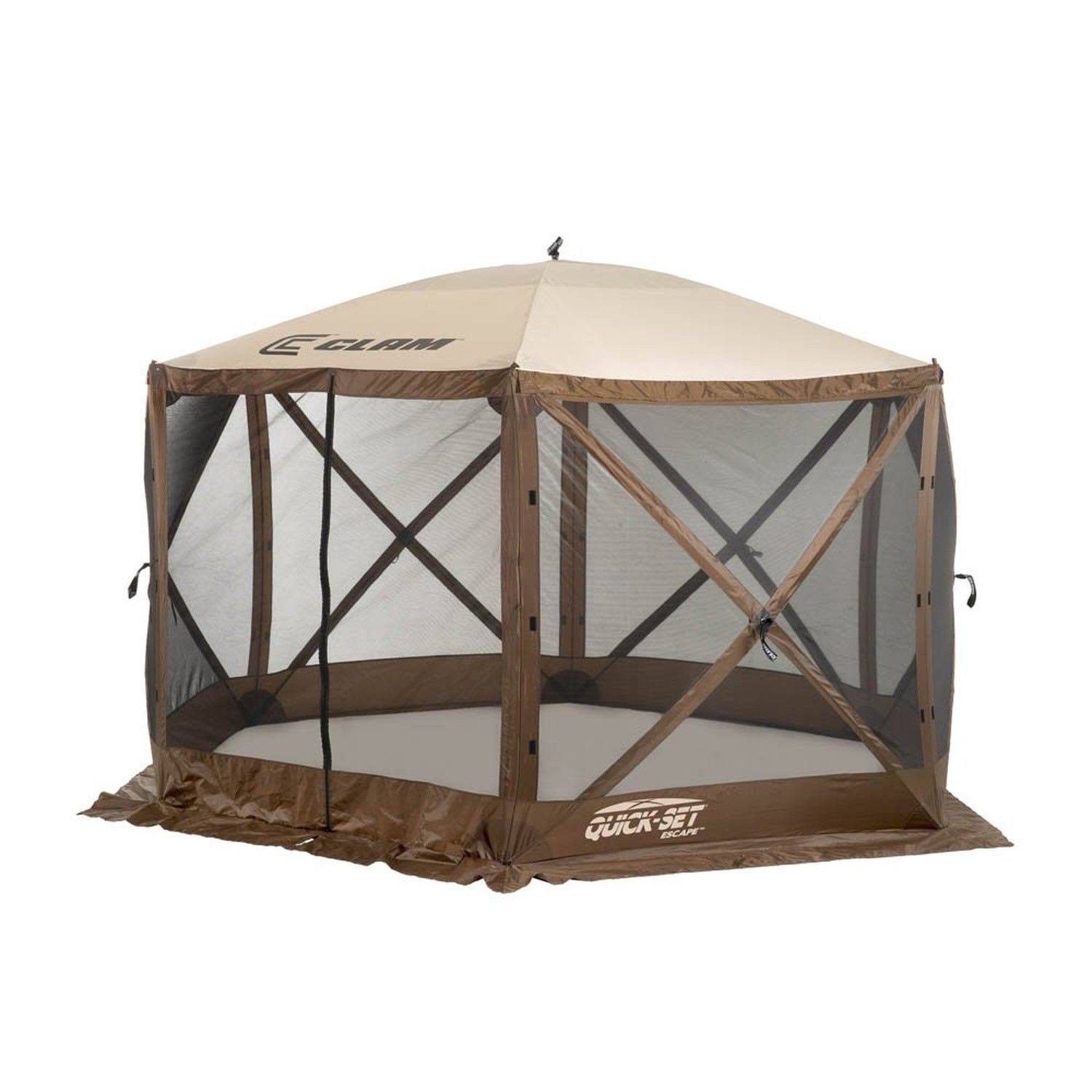 Brown Quick-Set Screen Canopy Shelter B84275