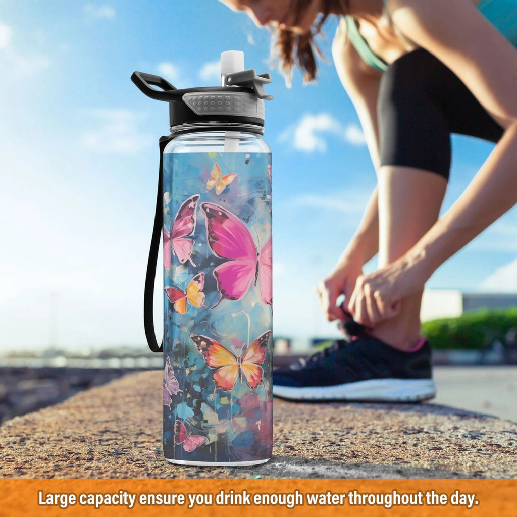 32oz Tritan Leakproof Water Bottle with Straw P2481