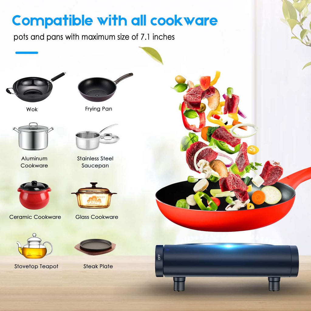 1800W Infrared Double Burner Electric Cooktop G9096