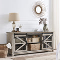 Farmhouse TV Stand with Sliding Barn Door D884