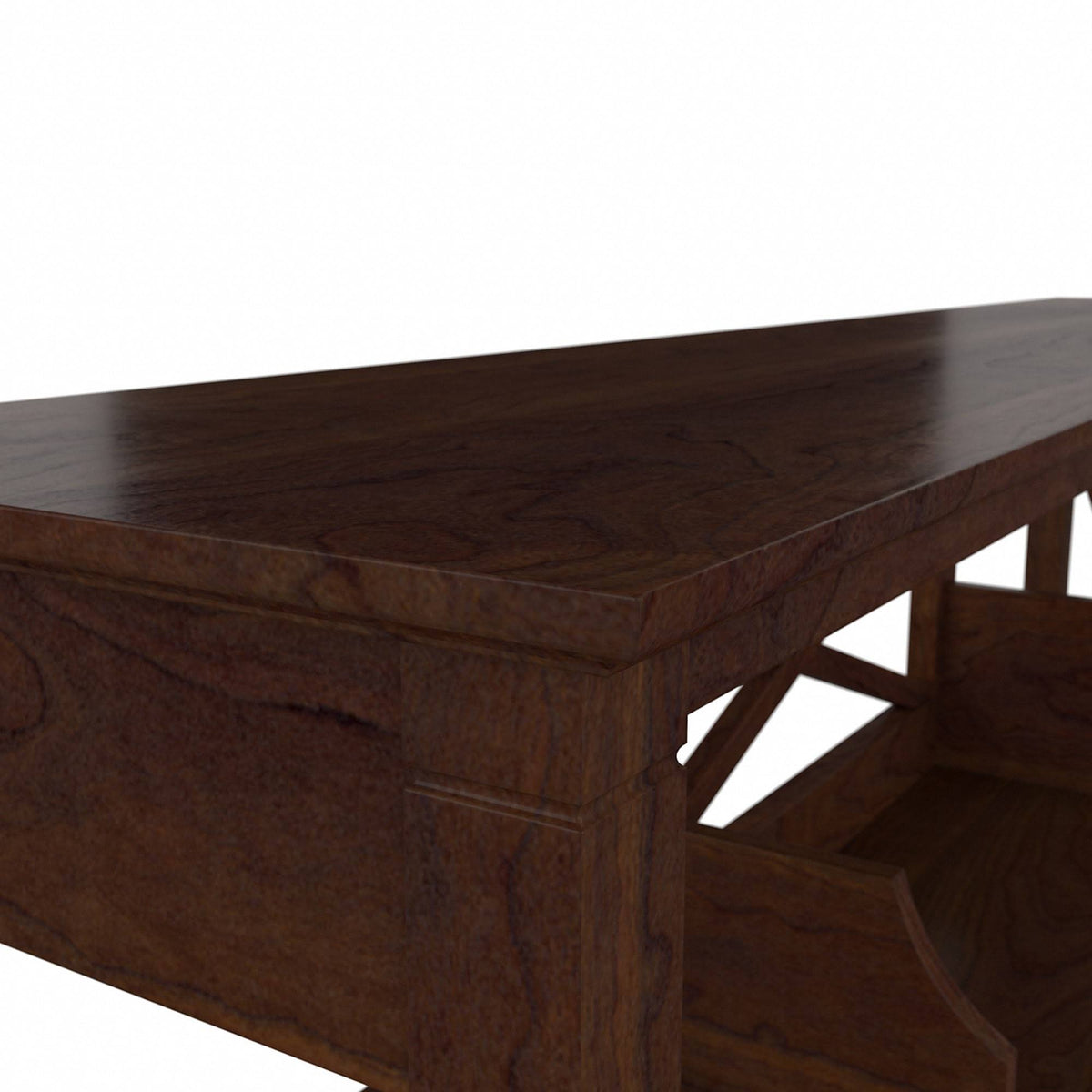 Linen White Oak L Shaped Desk with Hutch and 2 Drawer Mobile File Cabinet F28819