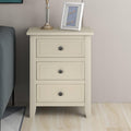 White 3-Drawer Nightstand J454