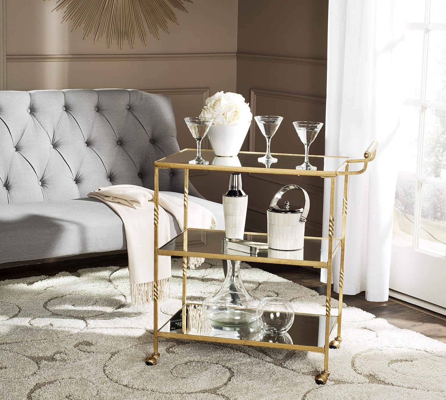 Silver Bar Cart Z789