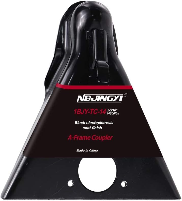 2-5/16" 14000LBS A-Frame Trailer Coupler, Powder Coated Black Pack of 2 W66451