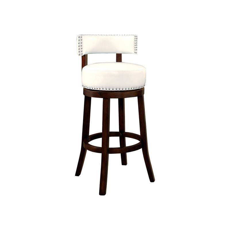 White Swivel Bar Stool X84094