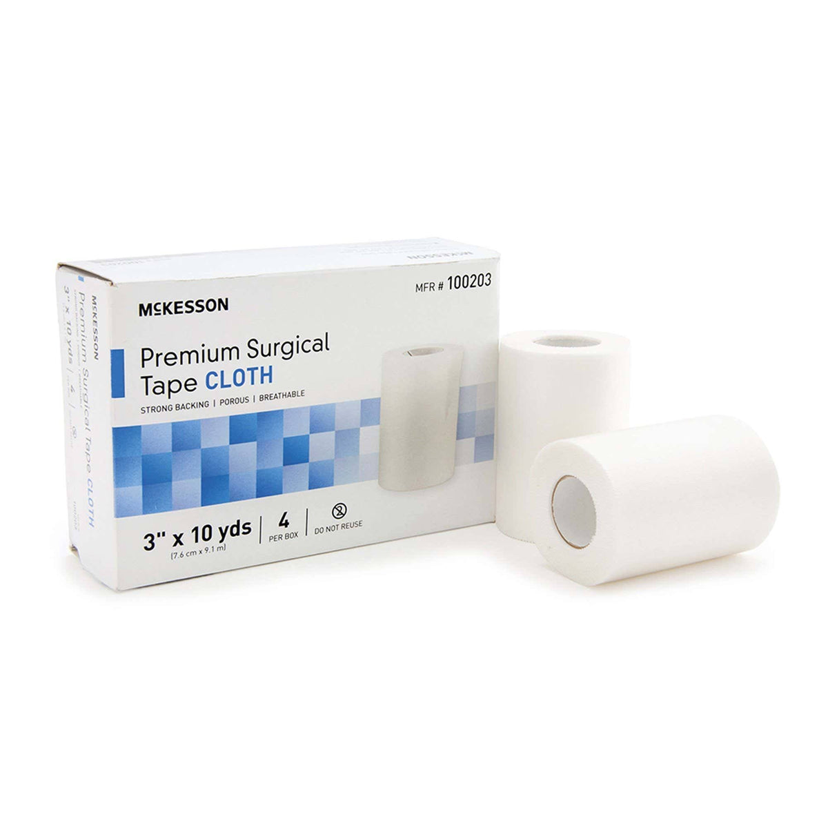 Cloth Medical Tape, 3 inch x 10 Yard, White N7702