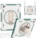 Heavy Duty Protective Case for iPad Air 10.9" and iPad Pro 11 inch with 360° Rotating Hand Strap & Stand B8744