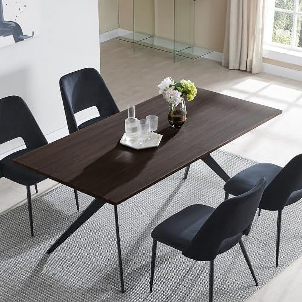 Mid Century Modern Rectangular Wood Finish Dining Table E78052