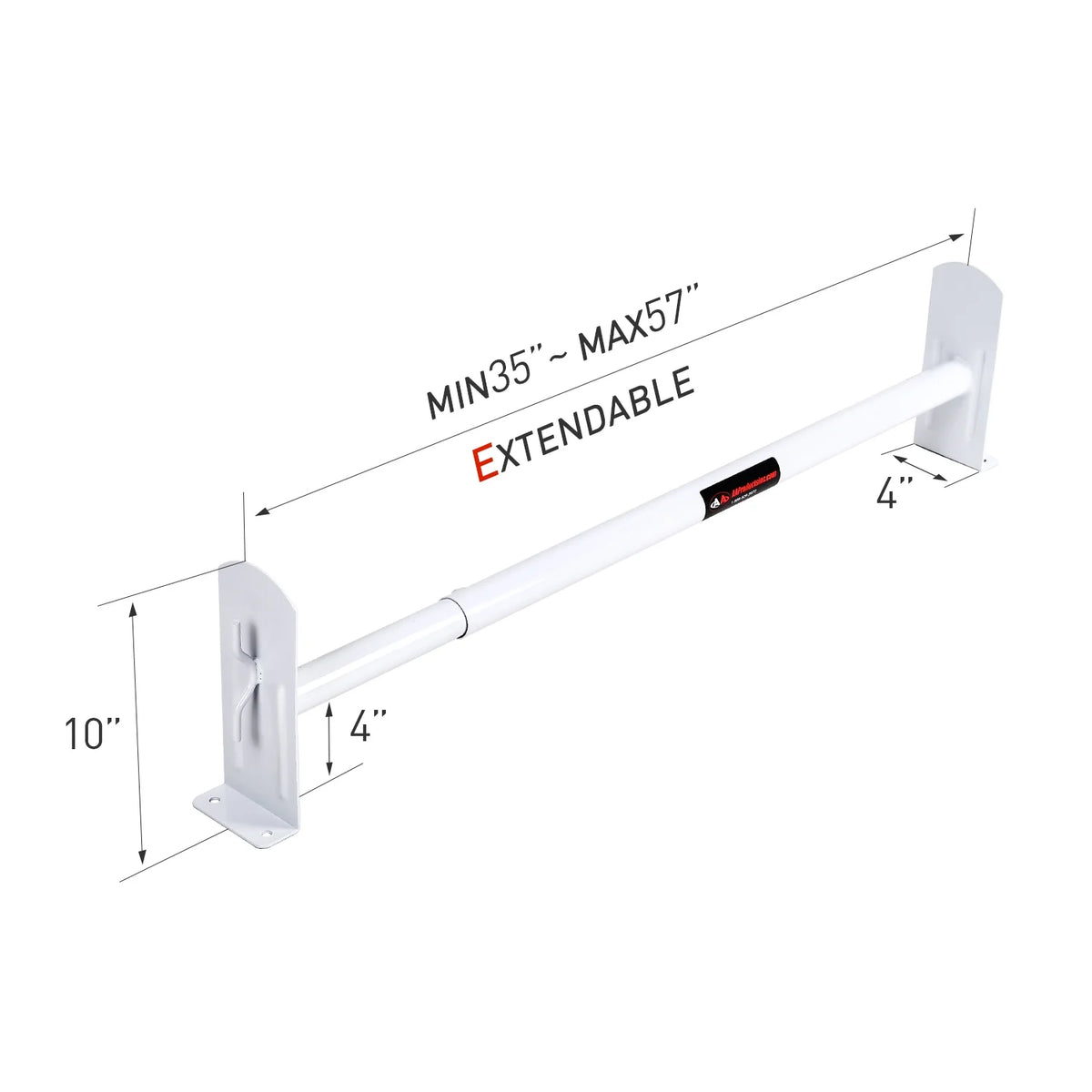 Matte White Adjustable Steel Cross Bars Pickup Truck Cap Rack System S5433