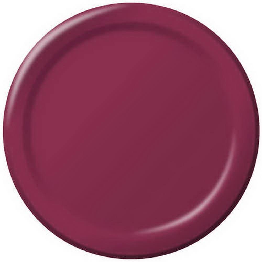 Burgundy Banquet Plate (10pks Case) P182