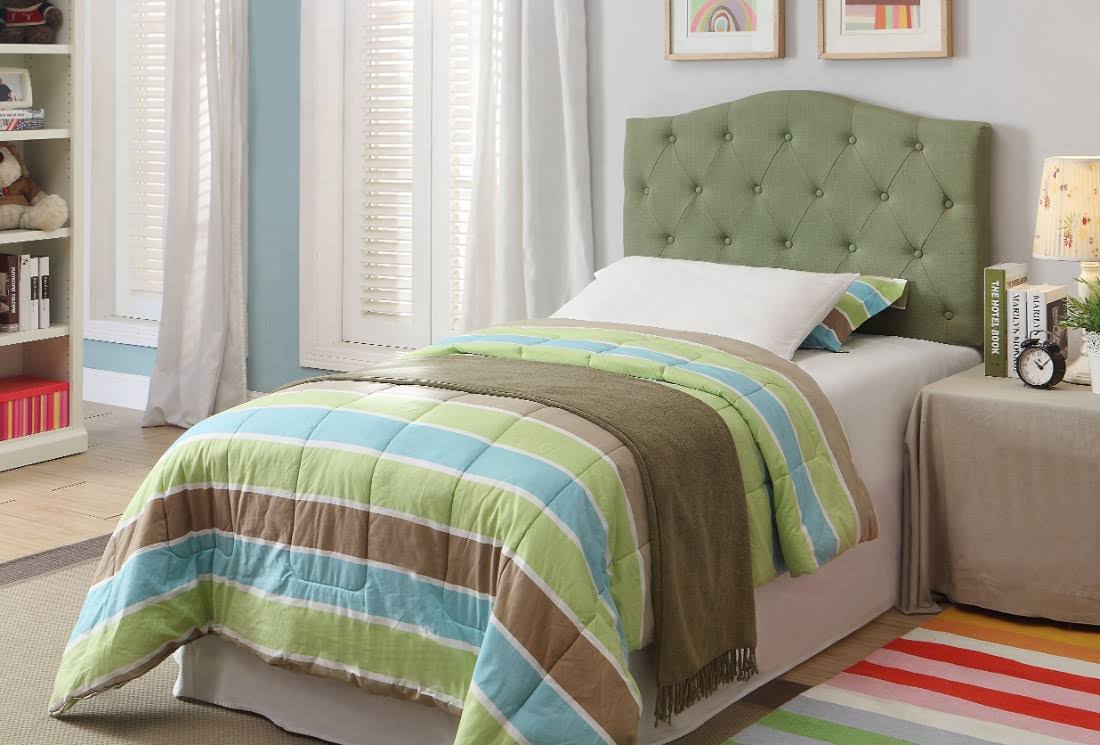 Green Tufted Twin Headboard Q239