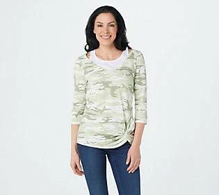 Green Camo Slub Knit Tank S23942
