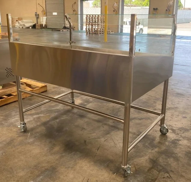 60 Seafood Display Table Ice Bin Cold Insulated Fish Meat R84097
