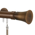 132 in. Traverse Rod with Finials in Dark Metalic Copper D967621