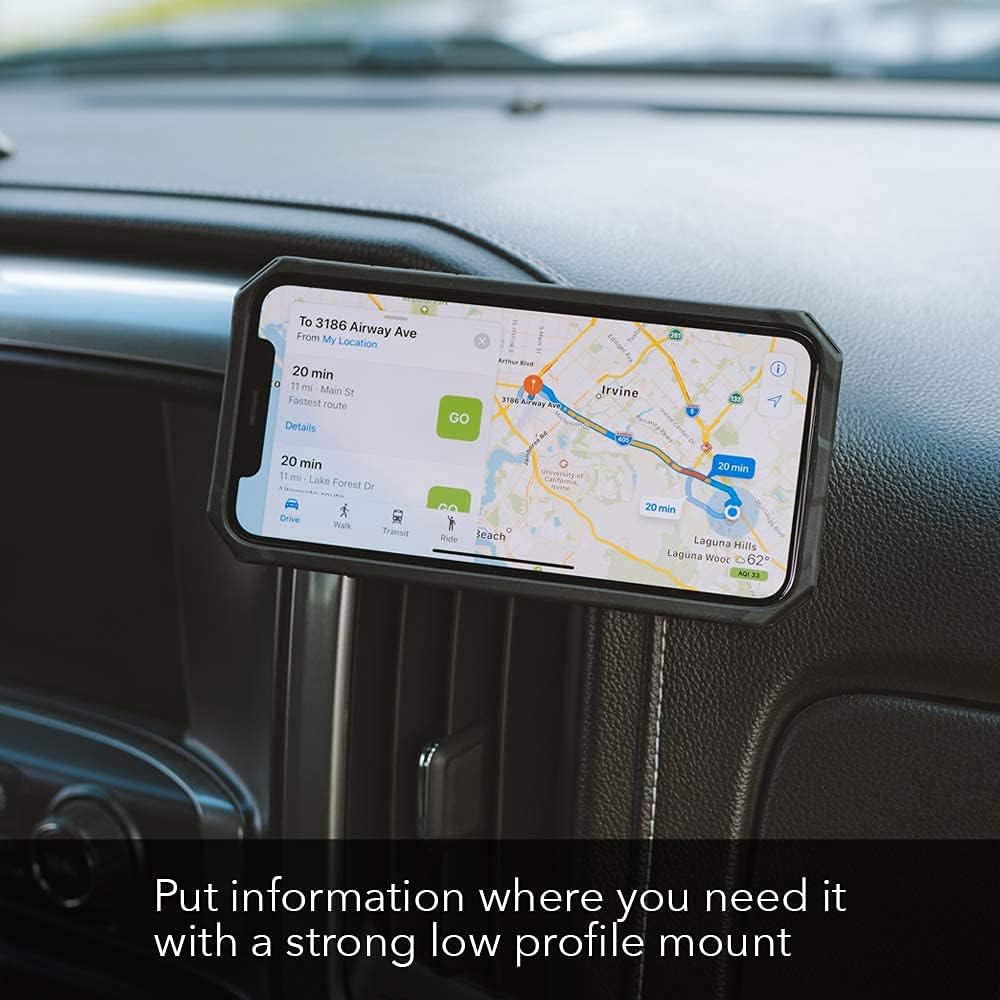 Magnetic Phone Mount, 1-Inch Phone Magnet, 3M VHB Adhesive Holder, Black, Pack of 2 V1711